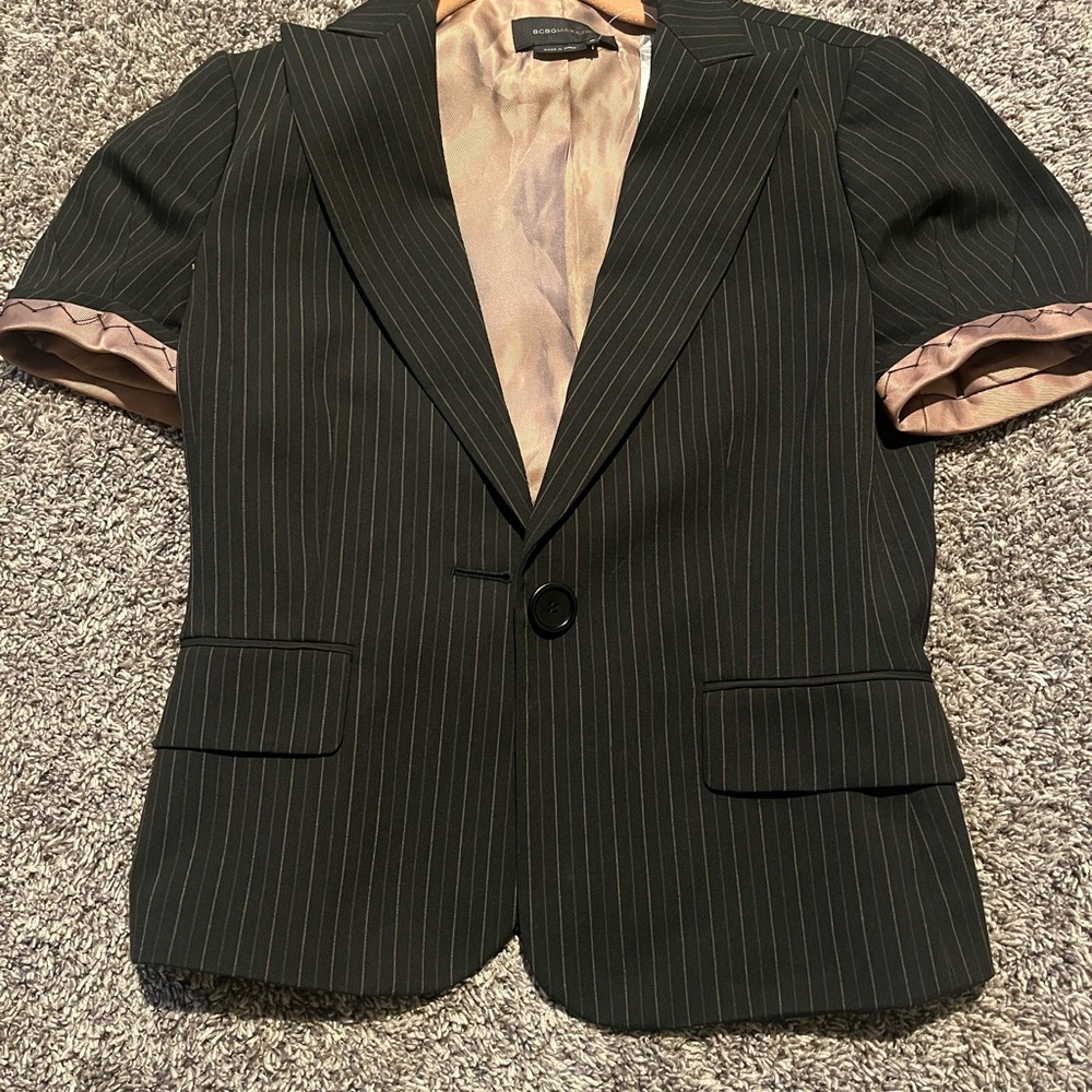 Black Pinstripe Blazer